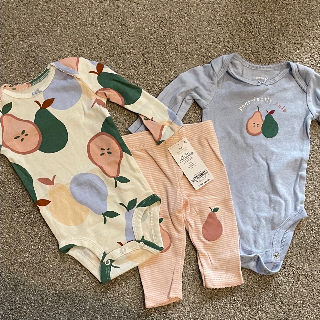 Carter’s Fruit-Themed Baby Bodysuits And Pants Set